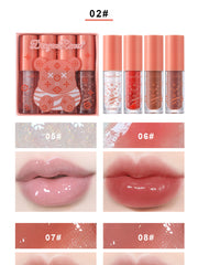 Load image into Gallery viewer, 4 PCS Non-stick Lip Gloss, Lightweight, Long-Lasting Gift Box Lipstick Makeup