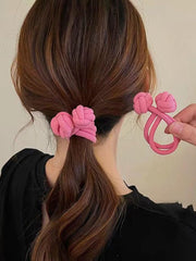 Load image into Gallery viewer, 4 Pcs High Elastic Hair Ties with Knot Ball for Women Teen Girls Hair Accessories