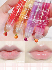 Load image into Gallery viewer, 6 PCS Fruit Flavor Moisturizing Lip Oil Roller, Shiny Lip Balm, Glossy Lipstick Makeup