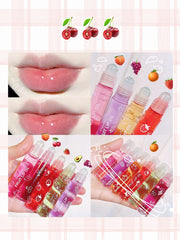 Load image into Gallery viewer, 6 PCS Fruit Flavor Moisturizing Lip Oil Roller, Shiny Lip Balm, Glossy Lipstick Makeup