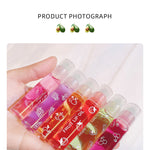 Load image into Gallery viewer, 6 PCS Fruit Flavor Moisturizing Lip Oil Roller, Shiny Lip Balm, Glossy Lipstick Makeup
