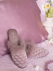 Load image into Gallery viewer, Satin Fluffy Slippers
