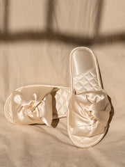 Load image into Gallery viewer, 5 In One Satin Sleep Set - Pillow Case/Eye Cover/Butterfly Knot Slippers/Scrunchies/Hairband
