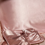 Load image into Gallery viewer, 5 In One Satin Sleep Set - Pillow Case/Eye Cover/Butterfly Knot Slippers/Scrunchies/Hairband
