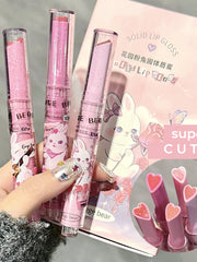 Load image into Gallery viewer, Heart Shaped Lipstick/Lip Gloss Set - 3 PCS Color Cosmetic Glossy Lip Care for Adults
