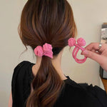 Load image into Gallery viewer, 4 Pcs High Elastic Hair Ties with Knot Ball for Women Teen Girls Hair Accessories
