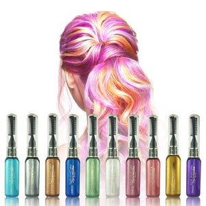 6 PCS Temporary Hair Mascara Instantly Hair Color Dye Brush, Great Gift for Girls, Women