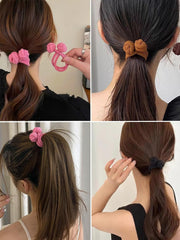 Load image into Gallery viewer, 4 Pcs High Elastic Hair Ties with Knot Ball for Women Teen Girls Hair Accessories
