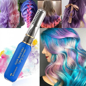6 PCS Temporary Hair Mascara Instantly Hair Color Dye Brush, Great Gift for Girls, Women