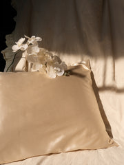 Load image into Gallery viewer, 5 In One Satin Sleep Set - Pillow Case/Eye Cover/Butterfly Knot Slippers/Scrunchies/Hairband
