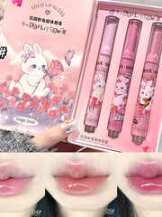 Load image into Gallery viewer, Heart Shaped Lipstick/Lip Gloss Set - 3 PCS Color Cosmetic Glossy Lip Care for Adults
