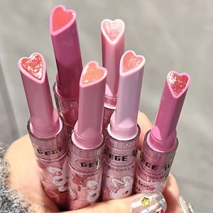 Heart Shaped Lipstick/Lip Gloss Set - 3 PCS Color Cosmetic Glossy Lip Care for Adults