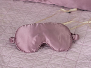 5 In One Satin Sleep Set - Pillow Case/Eye Cover/Slippers/Scrunchies/Hairband