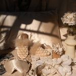 Load image into Gallery viewer, 5 In One Satin Sleep Set - Pillow Case/Eye Cover/Slippers/Scrunchies/Hairband
